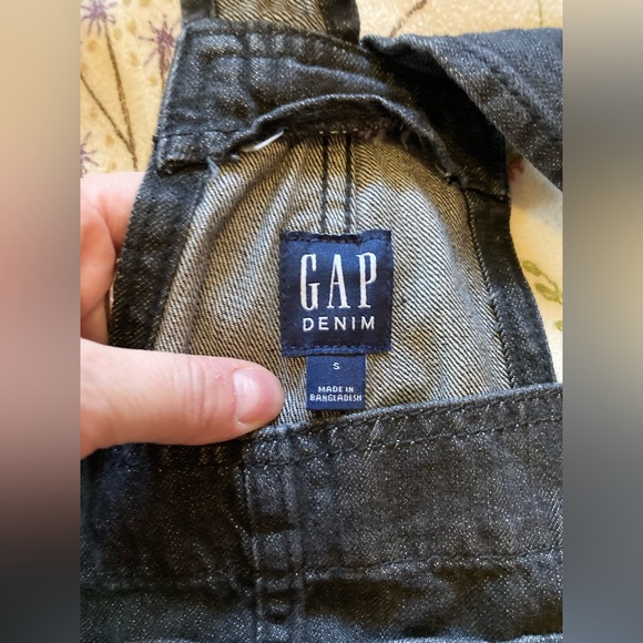GAP faded black Denim overalls • size SMALL • 4/6 • EUC • - Picture 4 of 16